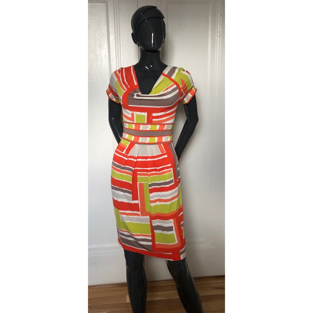 SOLD! BCBGMAXAZRIA Geometric Pattern Dress - Picture 6 of 7